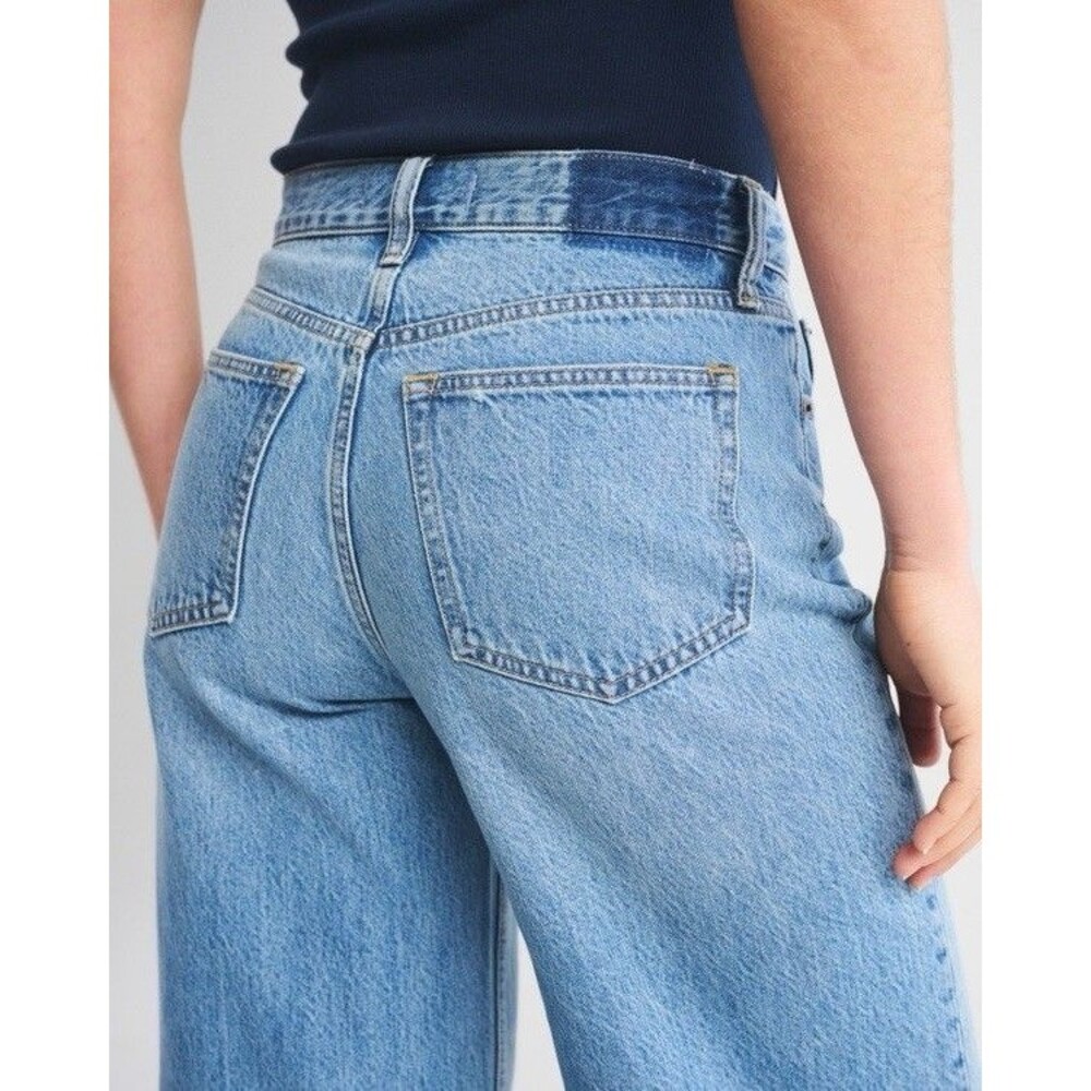 Abercrombie Fitch Jeans The Wide Leg High Rise Denim Jeans SZ 24 - Picture 7 of 16